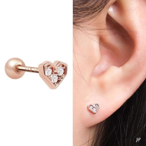 셀러허브 14K 골드필드 핀 큐빅 하트 기본 피어싱 S32621242