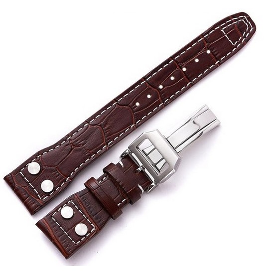 모든지 와일드 가죽 손목시계 스트랩 (브라운) (22mm)_이미지