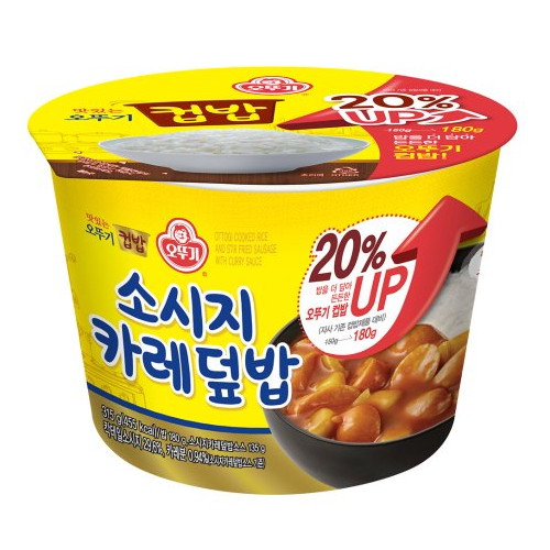 오뚜기 맛있는 오뚜기 컵밥 소시지 카레덮밥 315g (12개)