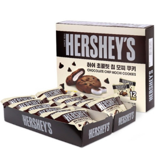 허쉬 초콜릿 칩 모찌 쿠키 12개입 240g (3개)_이미지
