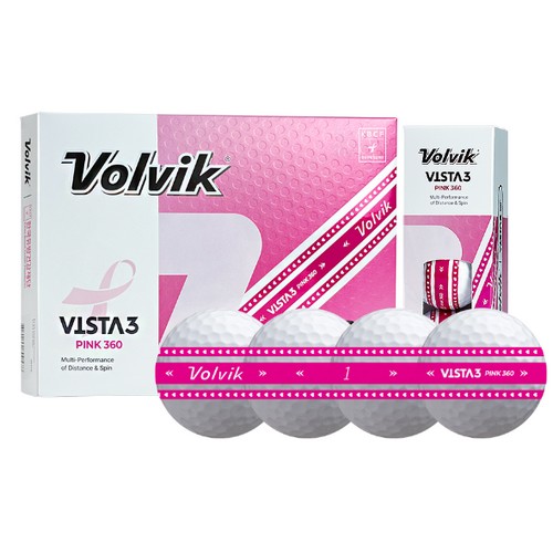 볼빅 비스타3 핑크 360 KBCF (12개)_이미지