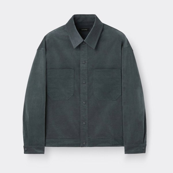 커스텀멜로우 Grey Corduroy Outer Shirt CWSAW25302GYX