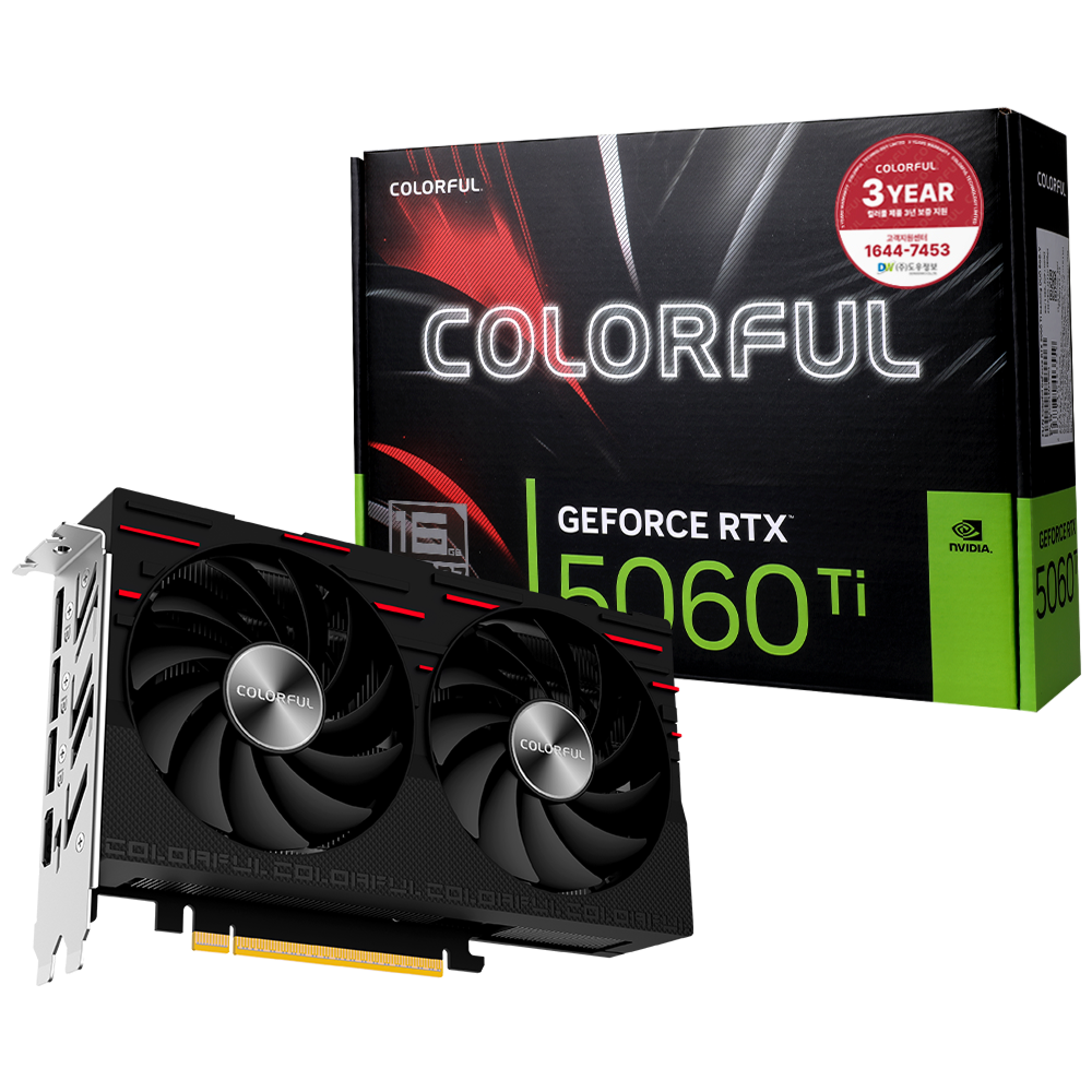COLORFUL 지포스 RTX 5060 Ti GAMING DUO V2 D7 16GB 도우정보_이미지