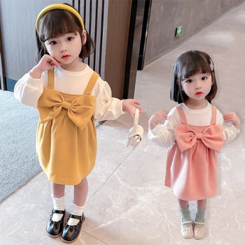 조이멀티 엠케이 원리본 여아동 긴팔 티셔츠 원피스 세트 304894_이미지