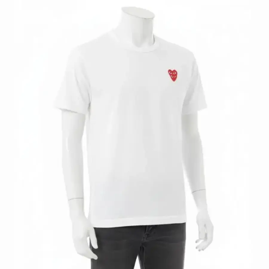 꼼데가르송 Comme des Garcons 더블하트 와펜 반팔 티셔츠 AZ-T288
