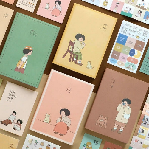 인디고 2021 자문자답 일상 다꾸 다이어리 세트 V2