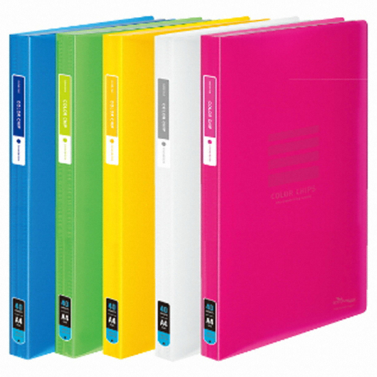 청운 칼라칩 클리어화일 A4(40매)