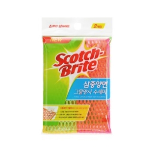 3M 스카치브라이트 삼중양면 그물망사 수세미 (1개)_이미지