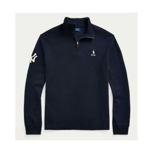 MLB 폴로 랄프 로렌 맨투맨 NY 양키스 쿼터 지퍼 스웨터 네이비 블루 사이즈 미디엄 1299874