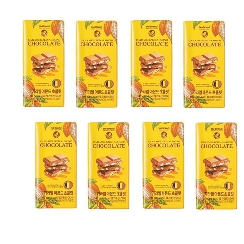 이마트 노브랜드 카라멜 아몬드초콜릿 100g (8개)_이미지