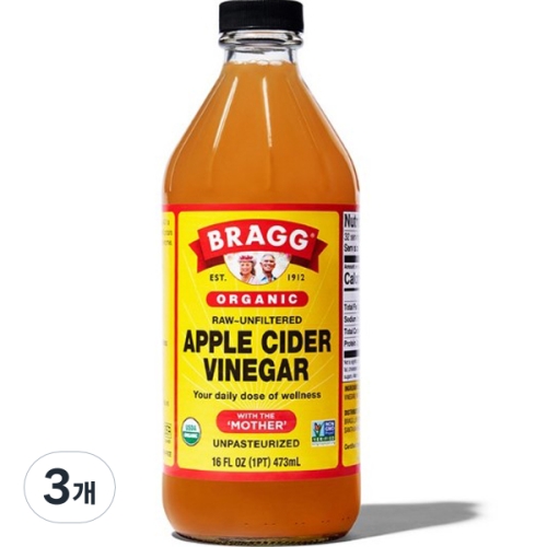 브래그 유기농 사과식초 473ml (3개)_이미지