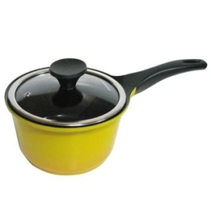 냄비 코팅 라면 찌게 냄비 편수 노랑 18cm