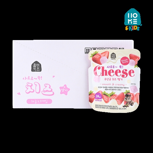 홈앤키즈 사르르쏙 유산균 치즈 딸기 20g (8개)_이미지