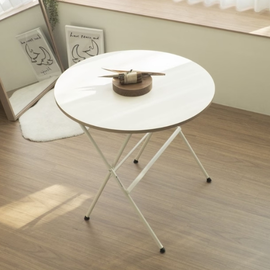 소프시스 올리브 접이식 원형 테이블 800