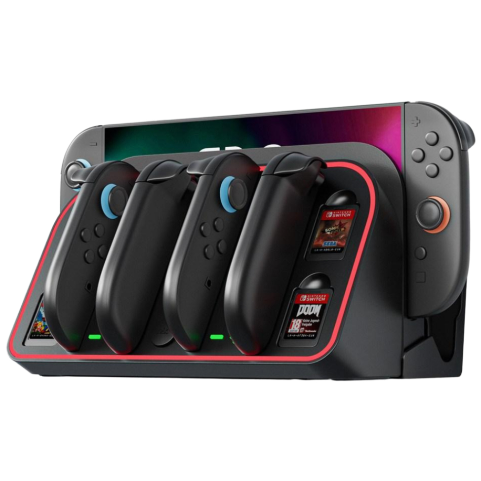 퍼피어 닌텐도 스위치2 조이콘2 벽걸이 수납 충전독 HBS-2807