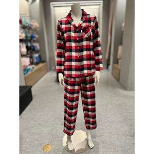 순면 100% 선염 런던체크 여성 파자마 레드 TDWPJ812RD