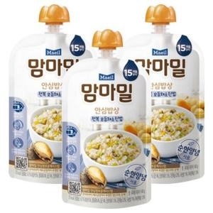 매일유업 맘마밀 안심밥상 전복 모듬채소진밥 140g (3개)