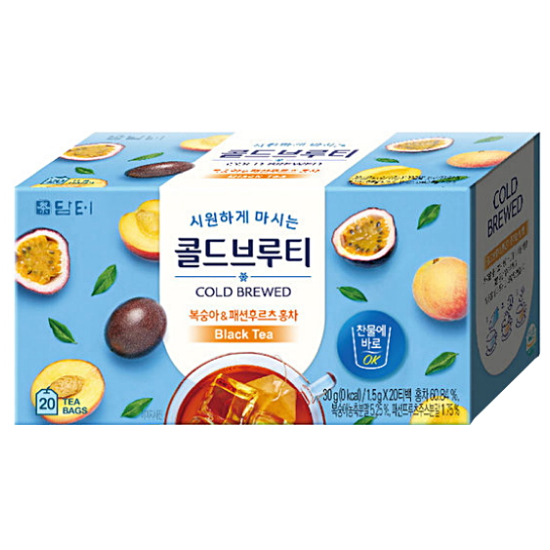 담터 콜드브루티 복숭아 패션후르츠 홍차 20T (6개)