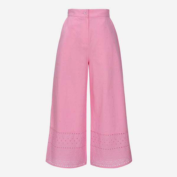 써스데이아일랜드 펀칭 레이스 와이드 팬츠 T244MPT237W