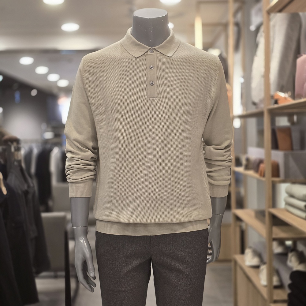 25년 가을 신축성 울 카라니트티셔츠LAKA25W01 진회색 95