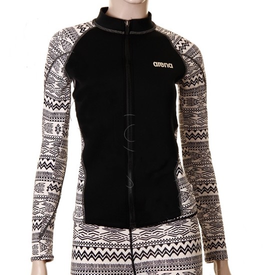 아레나 ARAQR12 비치 레오프렌 래쉬가드 (블랙)