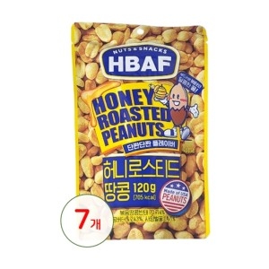 (주)바프 HBAF 허니 로스티드 땅콩 120g (7개)