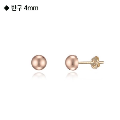 골든듀 14K 로이드 라운드볼 귀걸이 4mm Gold 귀걸이 LPFL3007G