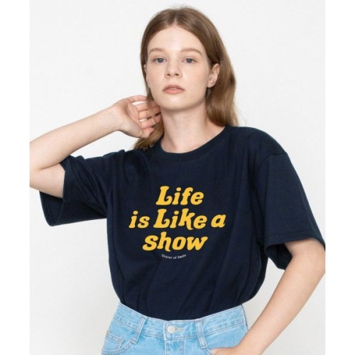 올디너리 ODNR 빅 라이프 스마일 로고 반팔티 네이비 1926860