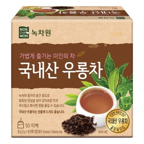 녹차원 국내산 우롱차 1.2g 50티백 (1개)