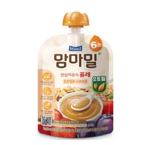 매일 맘마밀 안심이유식 6개월 퓨레 오트밀과 사과프룬