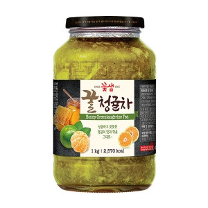꽃샘식품 꿀청귤차 1kg 과일청 청귤에이드 카페