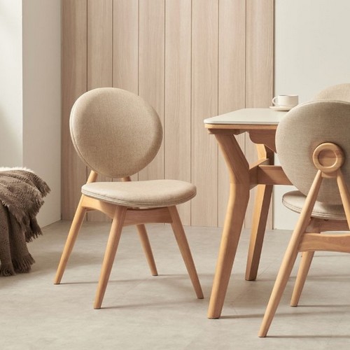 보니애가구 도버 고무나무 원목 디자인 체어_이미지