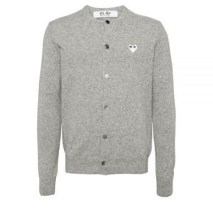 COMME DES GARCONS AX-N065-051-1 화이트하트 와펜 울 가디건 121522770