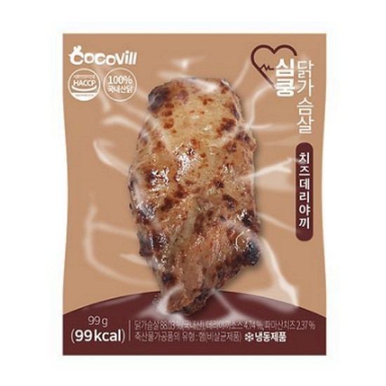청솔식품 꼬꼬빌 심쿵닭가슴살 치즈데리야끼 99g (20개)