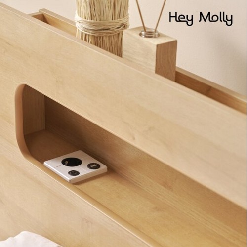 리빙디자인연구소 헤이몰리 프레디 수납 LED침대 Q (유로탑20T독립)_이미지