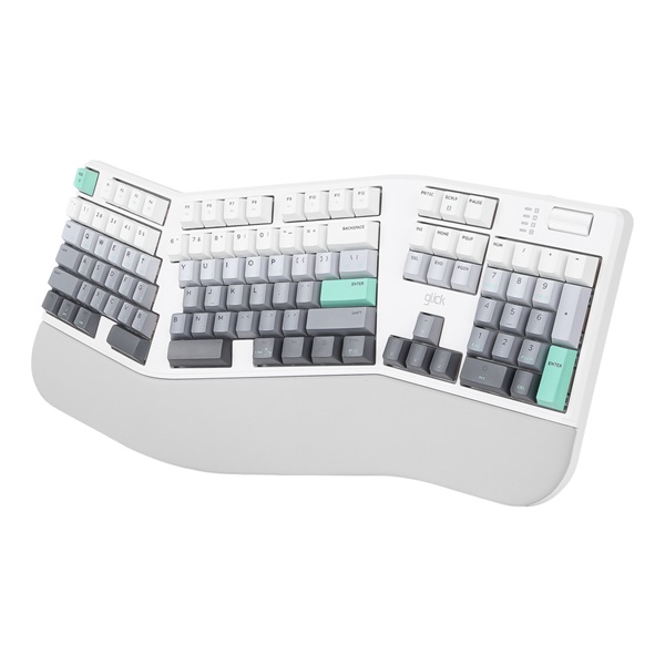 지클릭커 OFFICEPRO EK600 무선 기계식 네온 화이트 (보글보글)_이미지