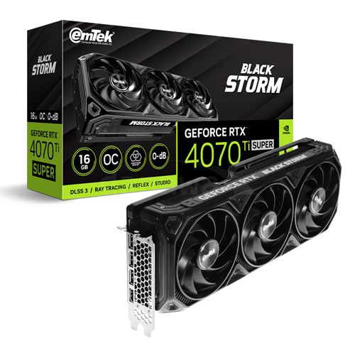 이엠텍 지포스 RTX 4070 Ti SUPER BLACK STORM OC D6X 16GB_이미지