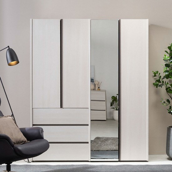 리바트 토피 거울도어 서랍형 옷장 1600_이미지