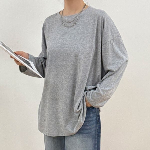 아이우먼 라인패턴포인트티셔츠 BAV326M601 빅사이즈