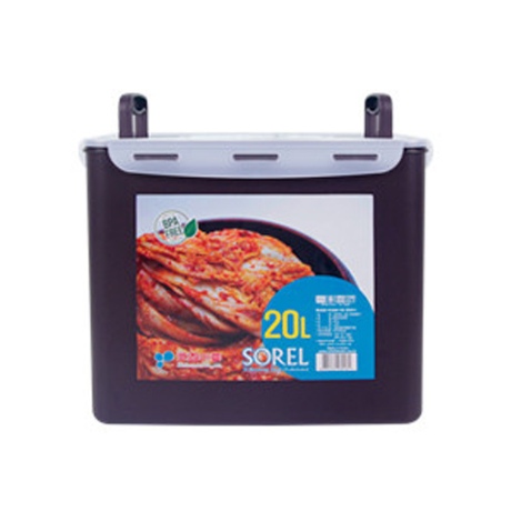 키친아트 소렐 밀폐용기 핸디형 쵸코 직사각 20L 반찬통 김치통 플라스틱 용기