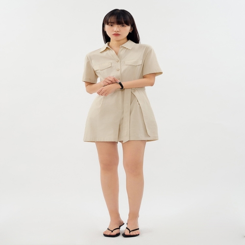  시스티나 여성 포켓 벨티드 점프슈트_AWWOPO21060