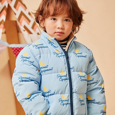팬콧키즈 아동용 이큅먼트 로고패턴 리버서블 덕다운 패딩 PKTOIDJ01U BABY BLUE PKTOIDJ01UB1 11T 11