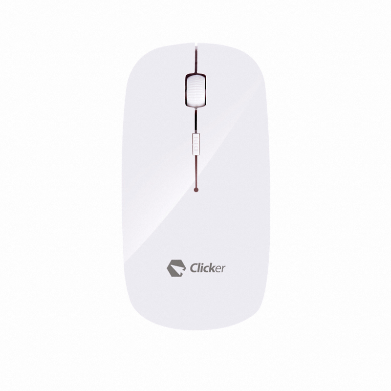 지클릭커 Clicker T10 슬림 무선 마우스 (화이트)_이미지