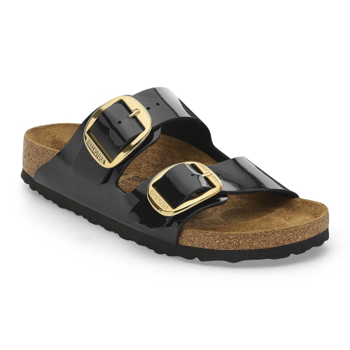 우먼 빅 버클 버코플로 패턴트 에나멜 패턴트 에나멜 Black/Gold 1027903