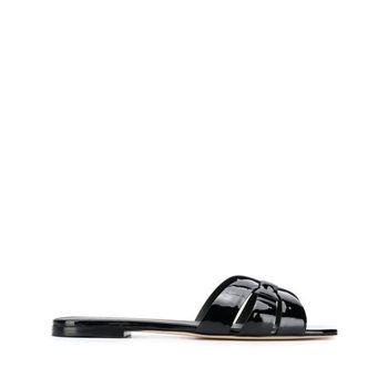 생로랑 트리뷰트 페이턴트 레더 블랙 여성 샌들 153619785_이미지