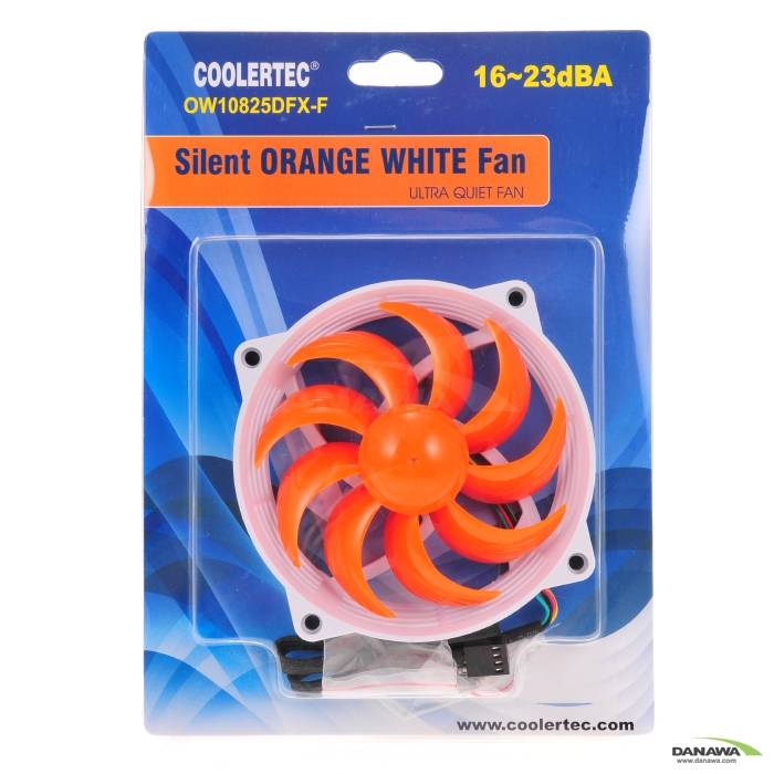 COOLERTEC Silent ORANGE WHITE Fan OW10825DFX-F_이미지
