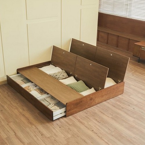 에몬스 빌라드우드 무헤드 원목 침대 Q (에잇나잇럭스)_이미지