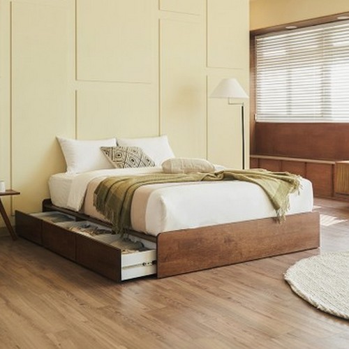 에몬스 빌라드우드 무헤드 원목 침대 Q (에잇나잇럭스)_이미지