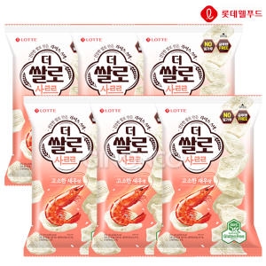 롯데제과 더 쌀로 사르르 고소한 새우맛 100g (6개)