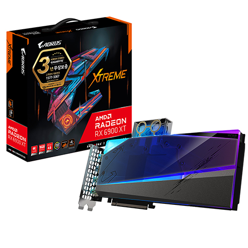 GIGABYTE AORUS 라데온 RX 6900 XT XTREME 워터블럭 D6 16GB 제이씨현